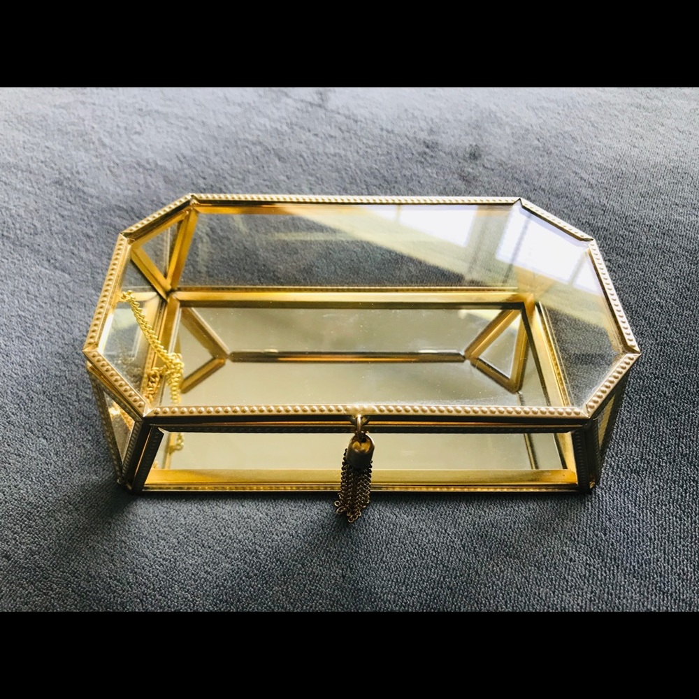 Vintage Glass Jewelry Box